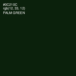 #0C210C - Palm Green Color Image
